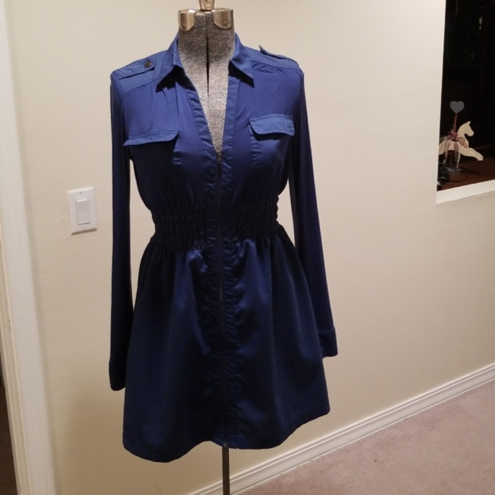 Zip up navy dress - Picture 1 of 1